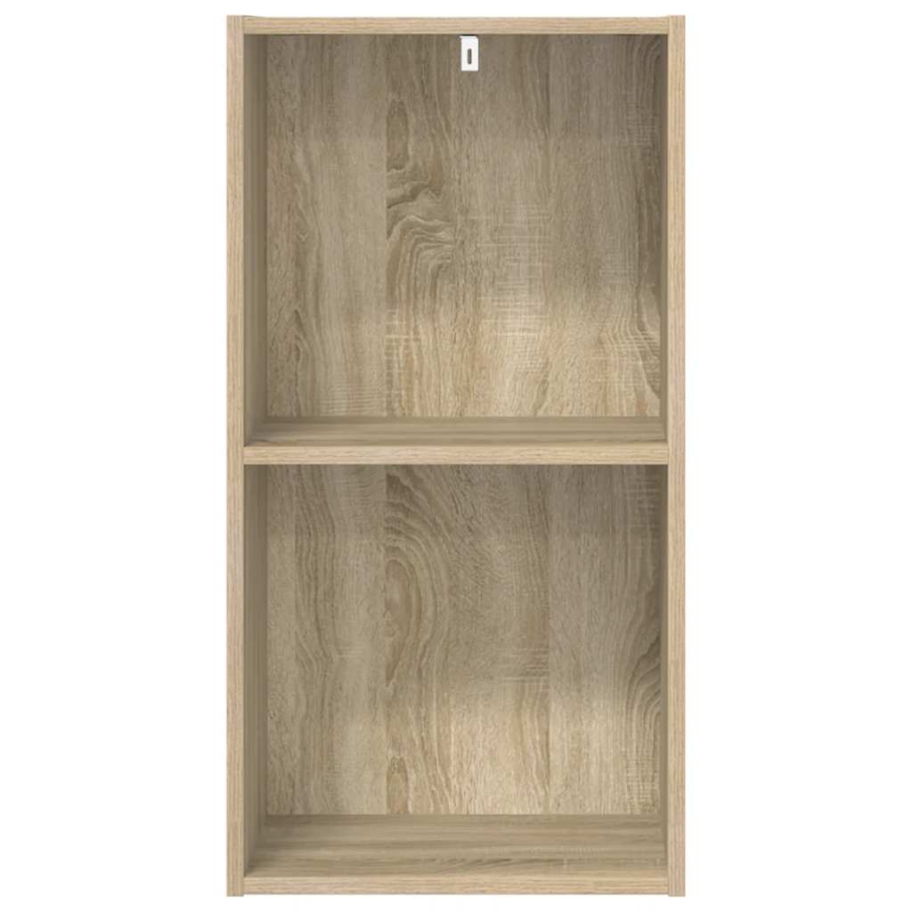 2-Tier Book Cabinet Sonoma Oak 40x30x76.5 cm Engineered Wood